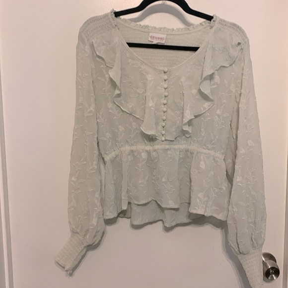 Shyanne Tops - 💙Shyanne Embroidered Long Sleeve Blouse